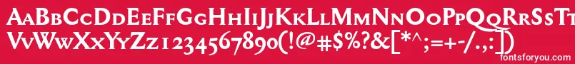 Mediaevalsc+OsfBold Font – White Fonts on Red Background