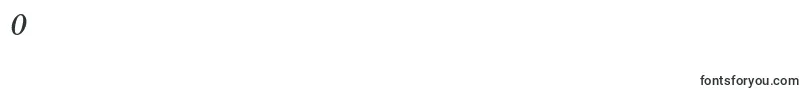 Fonte MeridienltstdMediumitalic – fontes números 0