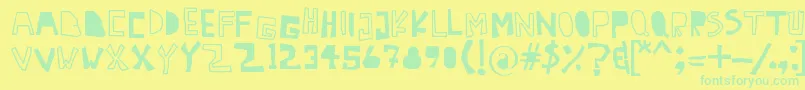 Antidote Font – Green Fonts on Yellow Background