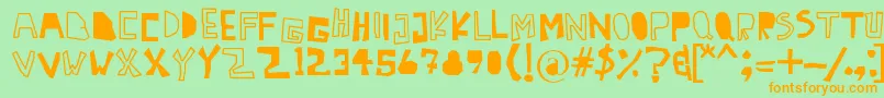 Antidote Font – Orange Fonts on Green Background