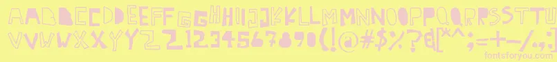 Antidote Font – Pink Fonts on Yellow Background