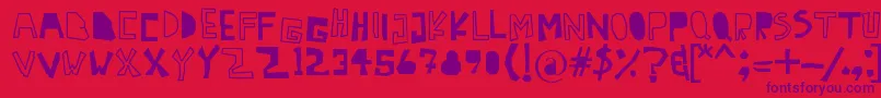 Antidote Font – Purple Fonts on Red Background