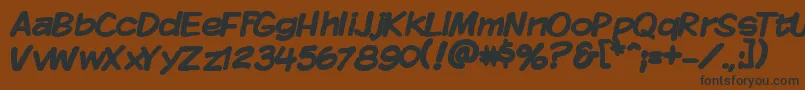 Kmkdspb Font – Black Fonts on Brown Background
