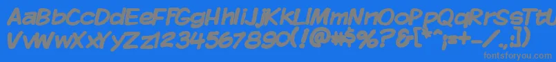Kmkdspb Font – Gray Fonts on Blue Background