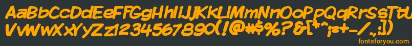 Kmkdspb Font – Orange Fonts on Black Background