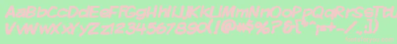 Kmkdspb Font – Pink Fonts on Green Background