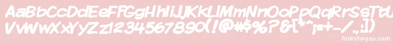 Kmkdspb Font – White Fonts on Pink Background
