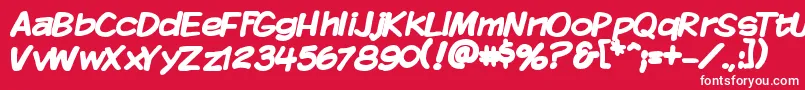 Kmkdspb Font – White Fonts on Red Background