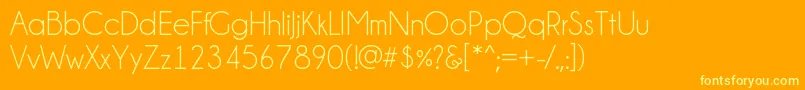 ChampagneLimousines Font – Yellow Fonts on Orange Background
