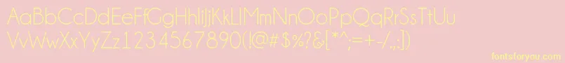 ChampagneLimousines Font – Yellow Fonts on Pink Background