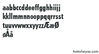 TempoLtHeavyCondensed font – norwegian Fonts