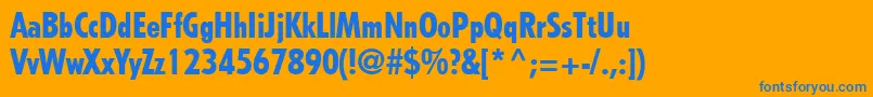 More about TempoLtHeavyCondensed Font TempoLtHeavyCondensed Font – Blue Fonts on Orange Background