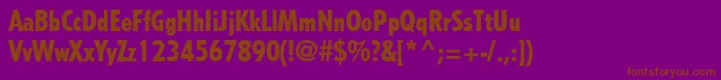 TempoLtHeavyCondensed Font – Brown Fonts on Purple Background