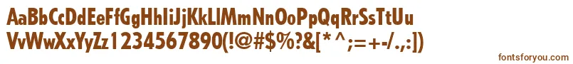 フォントTempoLtHeavyCondensed – 白い背景に茶色のフォント