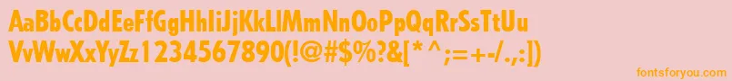 Шрифт TempoLtHeavyCondensed – оранжевые шрифты на розовом фоне