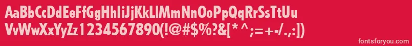 フォントTempoLtHeavyCondensed – 赤い背景にピンクのフォント
