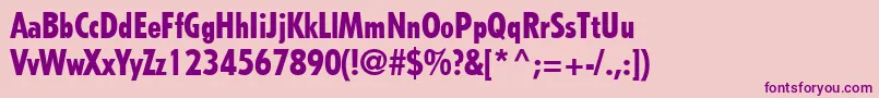 Police TempoLtHeavyCondensed – polices violettes sur fond rose