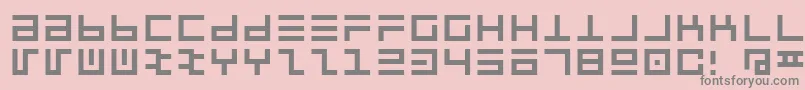 UltralineRegular Font – Gray Fonts on Pink Background