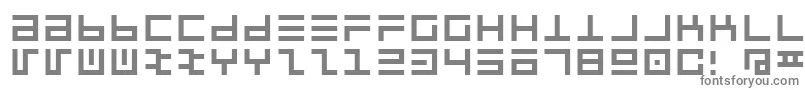 UltralineRegular-fontti – harmaat kirjasimet valkoisella taustalla