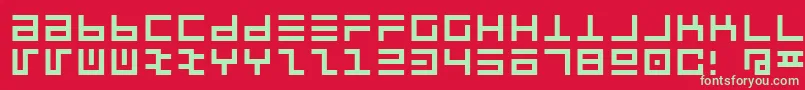 Police UltralineRegular – polices vertes sur fond rouge