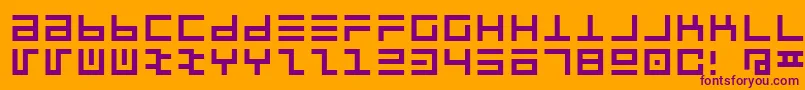 UltralineRegular Font – Purple Fonts on Orange Background