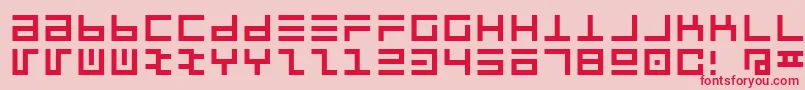 UltralineRegular Font – Red Fonts on Pink Background