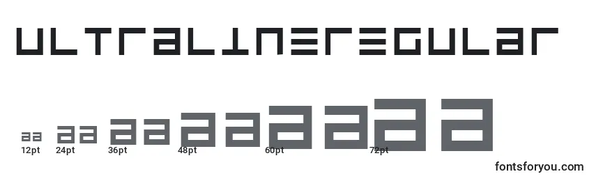 UltralineRegular Font Sizes