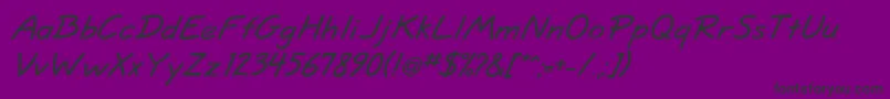 JottflfBolditalic Font – Black Fonts on Purple Background