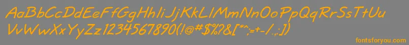 JottflfBolditalic Font – Orange Fonts on Gray Background