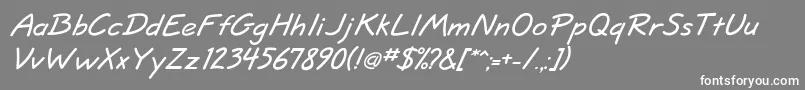 JottflfBolditalic Font – White Fonts on Gray Background