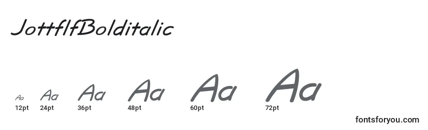 JottflfBolditalic Font Sizes