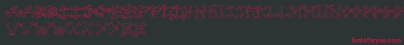 Bones2 Font – Red Fonts on Black Background