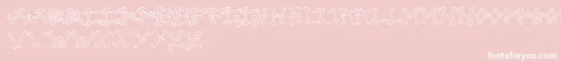 Bones2 Font – White Fonts on Pink Background