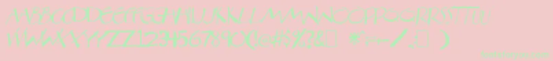 Aberatn Font – Green Fonts on Pink Background