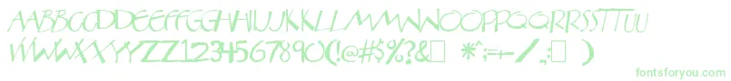 Aberatn Font – Green Fonts on White Background