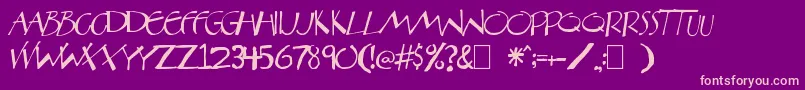 Aberatn Font – Pink Fonts on Purple Background
