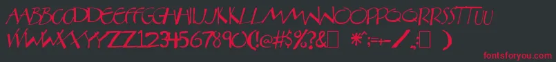 Aberatn Font – Red Fonts on Black Background