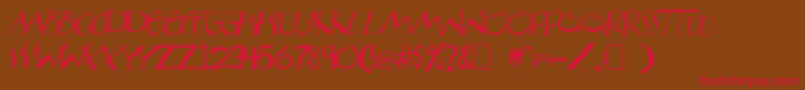 Aberatn Font – Red Fonts on Brown Background