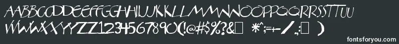フォントAberatn – 黒い背景に白い文字
