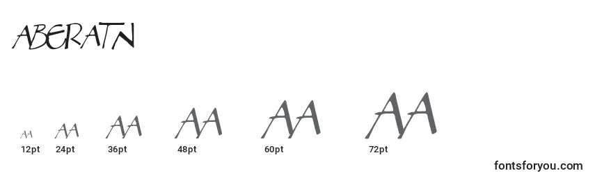 Размеры шрифта Aberatn