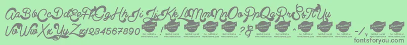 ClearlinePersonalUseOnly Font – Gray Fonts on Green Background