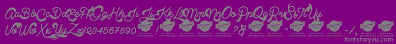 ClearlinePersonalUseOnly-fontti – harmaat kirjasimet violetilla taustalla