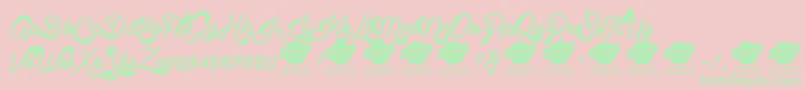 fuente ClearlinePersonalUseOnly – Fuentes Verdes Sobre Fondo Rosa