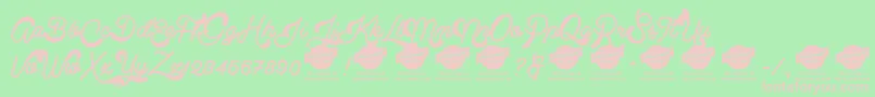 ClearlinePersonalUseOnly Font – Pink Fonts on Green Background