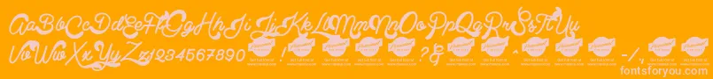 ClearlinePersonalUseOnly Font – Pink Fonts on Orange Background