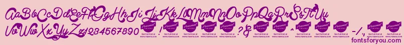 ClearlinePersonalUseOnly Font – Purple Fonts on Pink Background