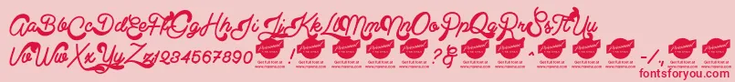 ClearlinePersonalUseOnly Font – Red Fonts on Pink Background