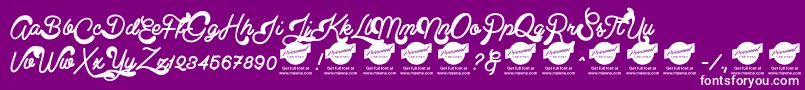 ClearlinePersonalUseOnly Font – White Fonts on Purple Background