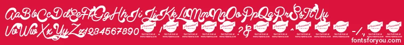 ClearlinePersonalUseOnly Font – White Fonts on Red Background