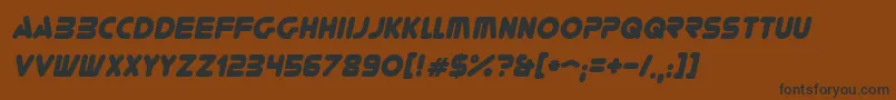 YoureGoneItalic Font – Black Fonts on Brown Background